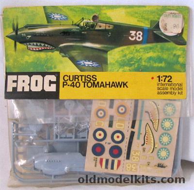 Frog 1/72 Curtiss P-40 Tomahawk - Flying Tigers or RAF Bagged, F197F plastic model kit